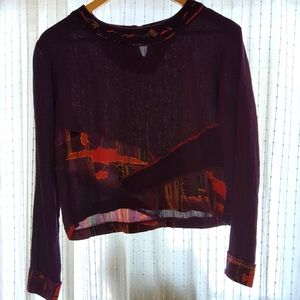 Funky long sleeve crop top